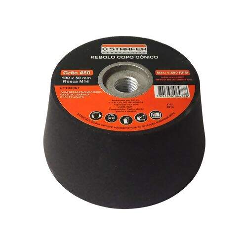 Rebolo Copo 100 X 50 M14 #80 - Starfer