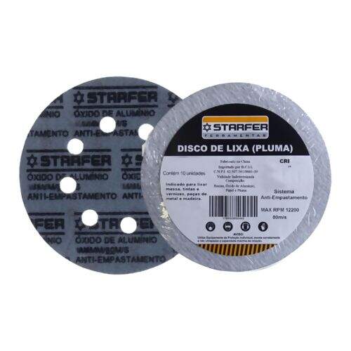 Disco de Velcro Branco 180mm Gr.150 - Starfer