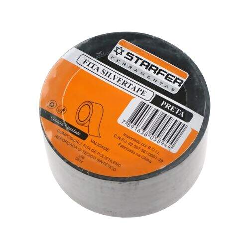 Fita Silvertape Preta 48 X 5 m - Starfer