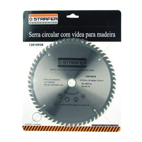 Serra Circular Widea 9.1/4 X 60 X 25 - Starfer